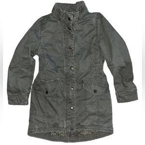 Label of Graded Goods Full Zip and Button Down Coat Girls Size 8-9 Army Green